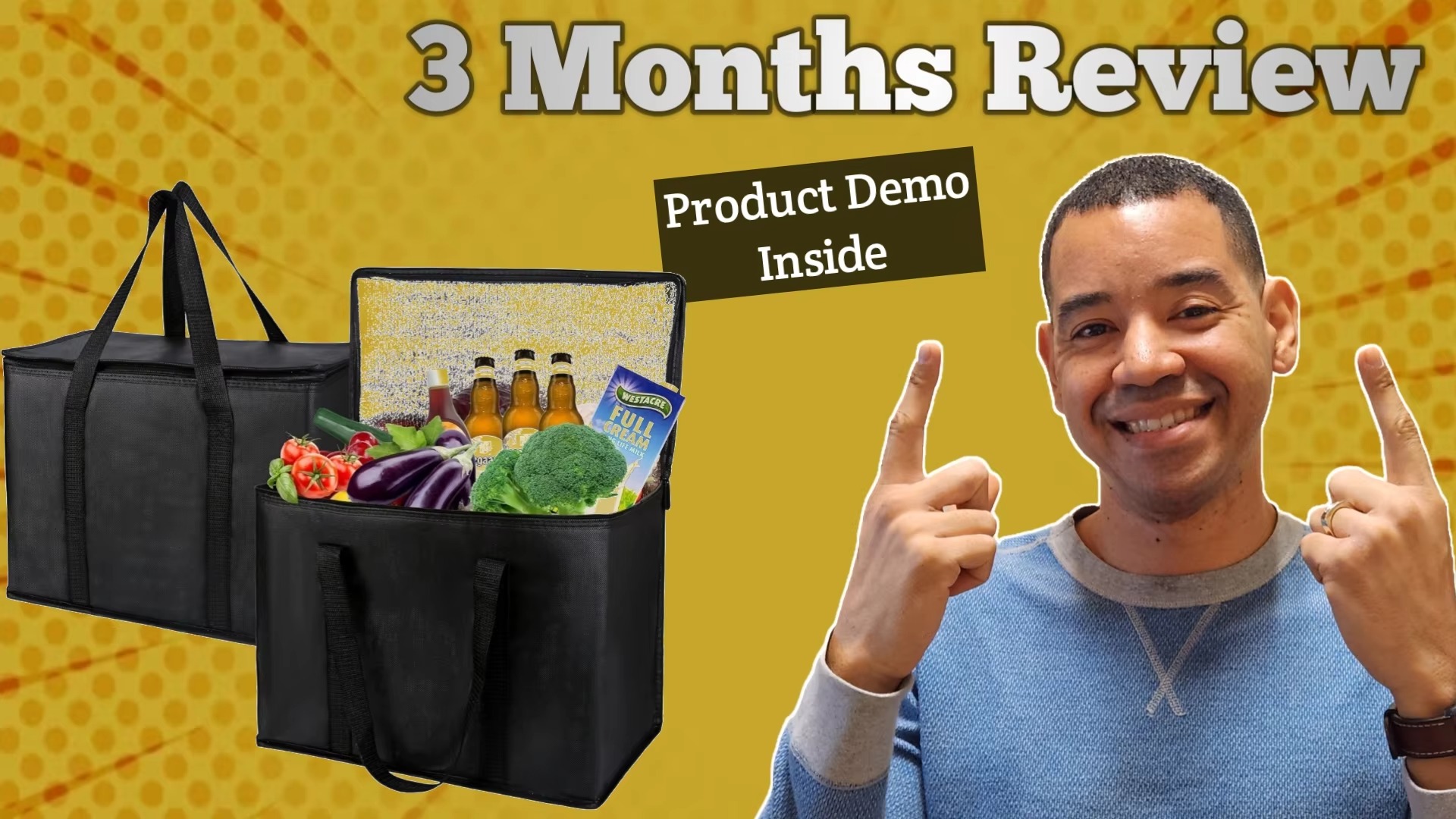 Wholesale Large Insulated Grocery Delivery Bag with Aluminum Foil Lining - 图片 7