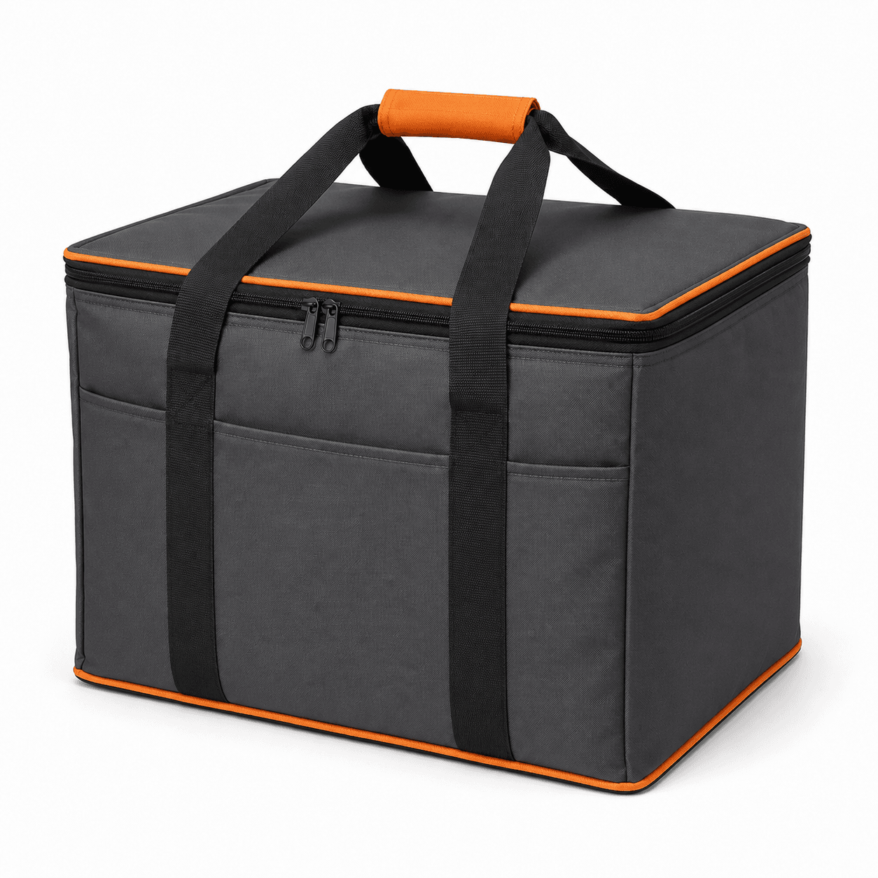 Large Capacity Red Insulated Cooler Bag with Zipper for Food Delivery - 图片 2