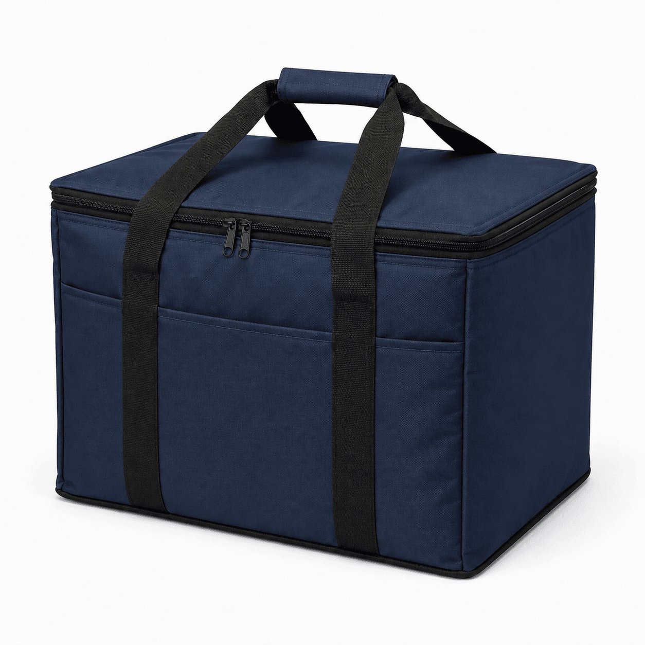 Large Capacity Red Insulated Cooler Bag with Zipper for Food Delivery - 图片 3