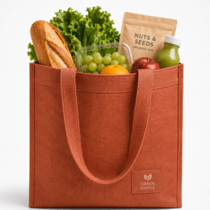 Reusable Insulated Grocery Tote Bag with Handles for Shopping, Picnic and Food Storage