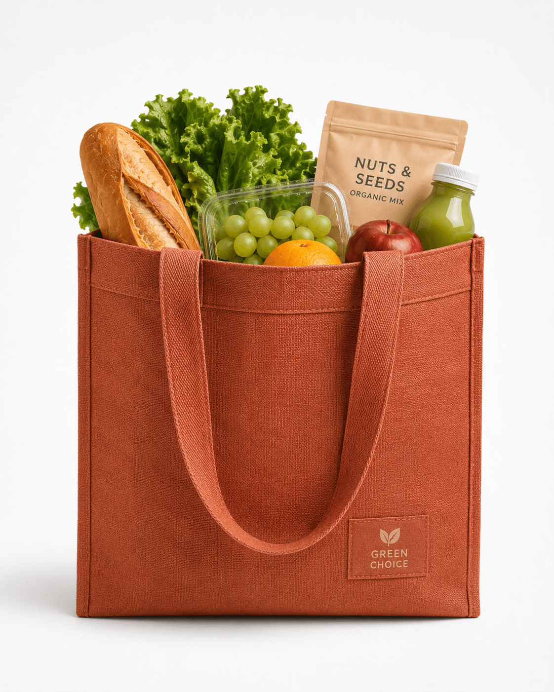 Reusable Insulated Grocery Tote Bag with Handles for Shopping, Picnic and Food Storage