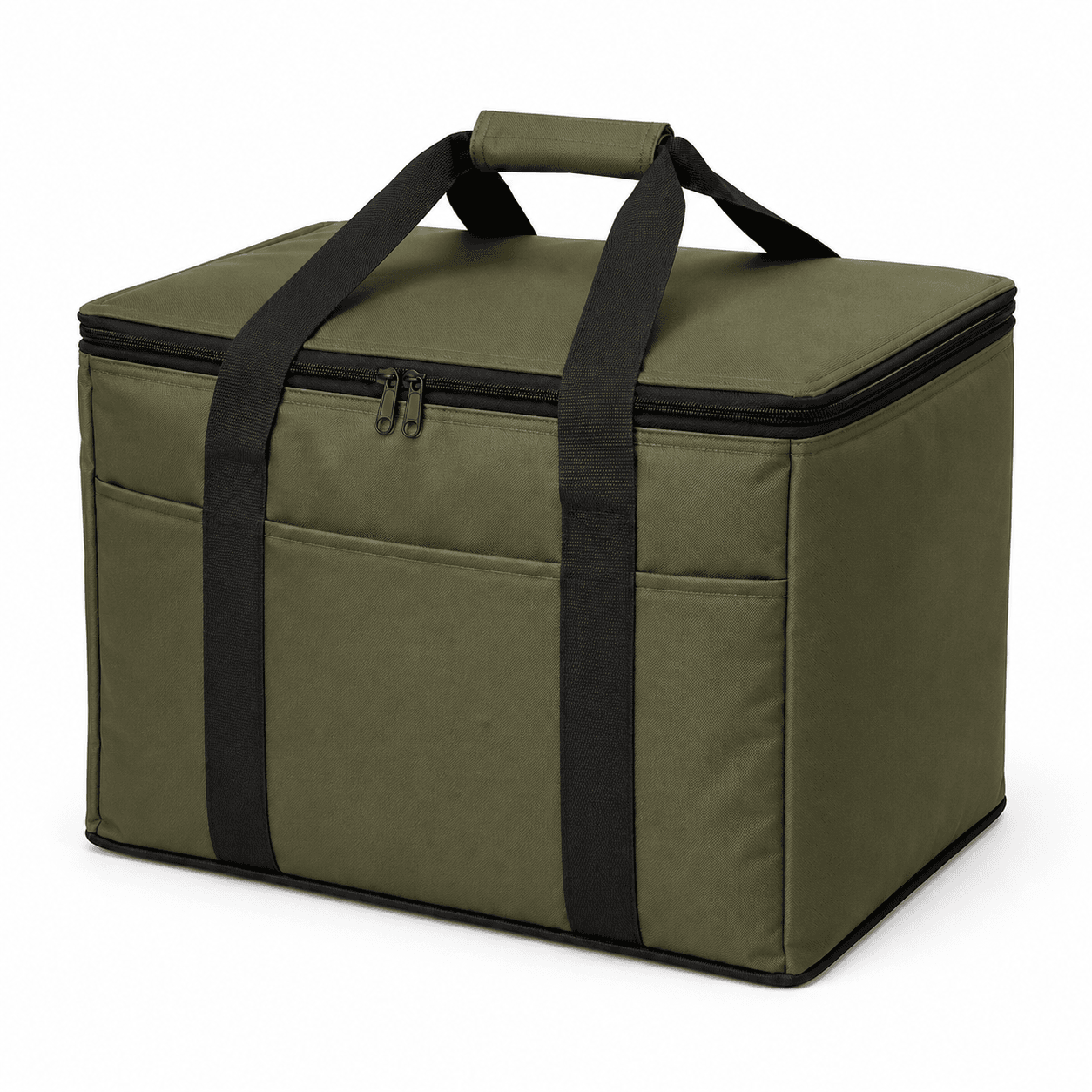 Large Capacity Red Insulated Cooler Bag with Zipper for Food Delivery - 图片 4