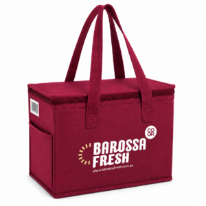 Custom Insulated Grocery Shopping Bag with Zipper, Side Pocket & Logo Printing