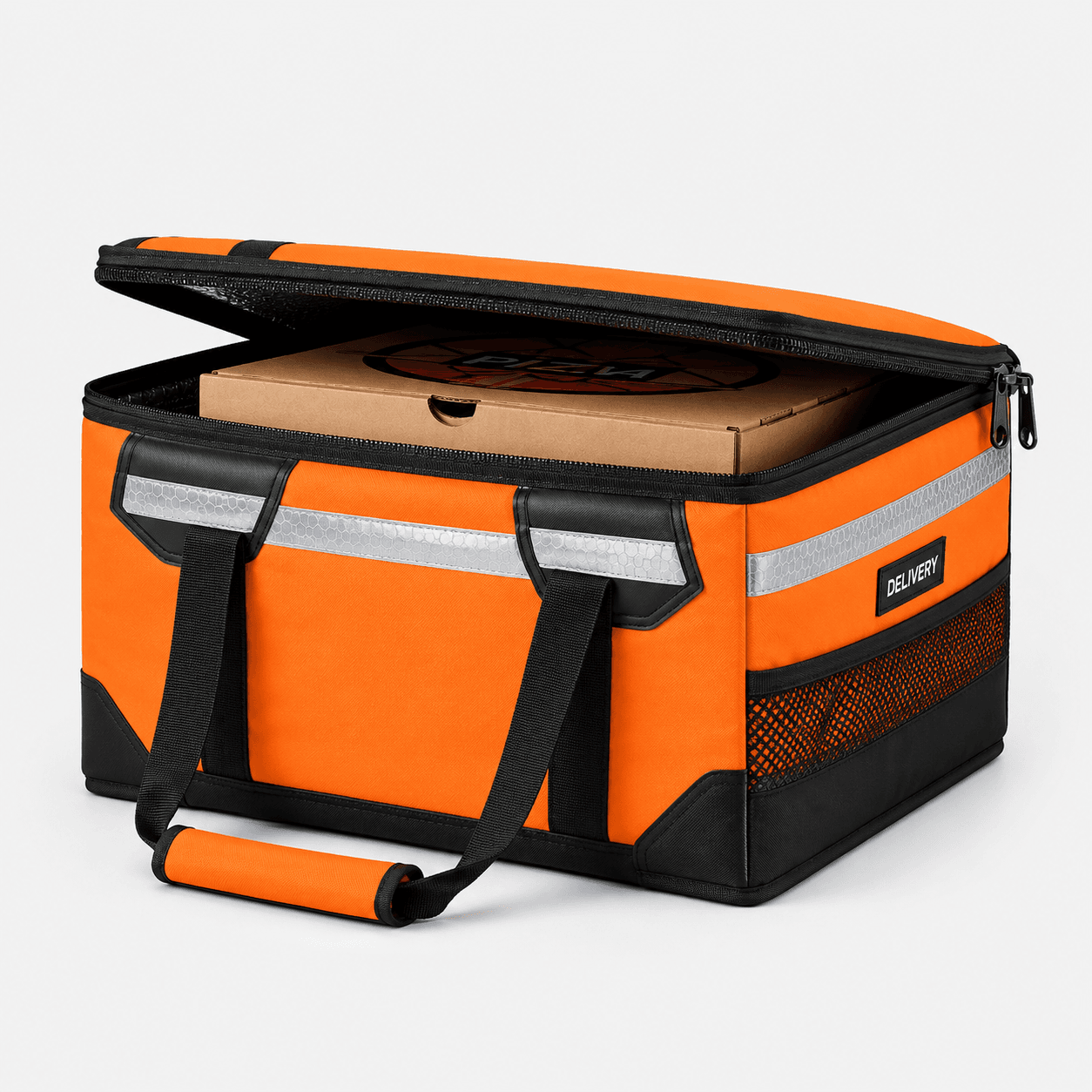 Large Capacity Insulated Pizza Carrier Bag with Handles - 图片 2
