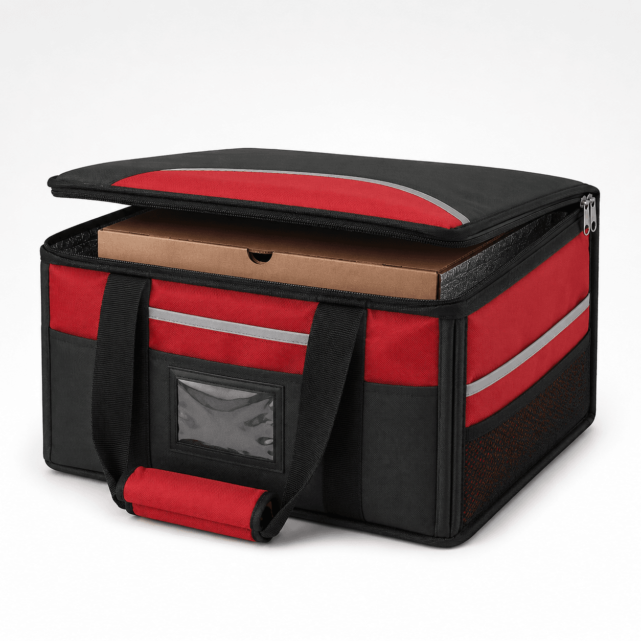 Large Capacity Insulated Pizza Carrier Bag with Handles - 图片 4