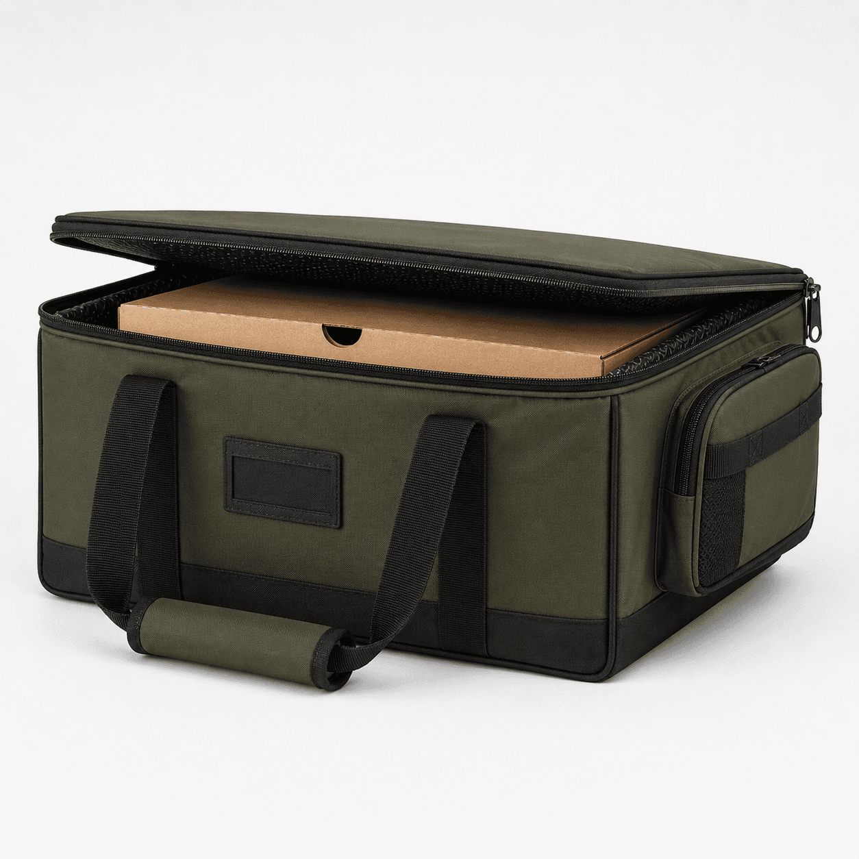 Large Capacity Insulated Pizza Carrier Bag with Handles - 图片 5