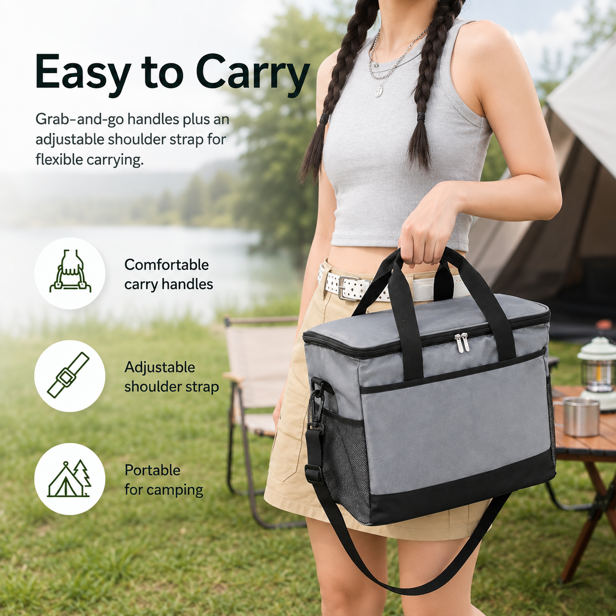 Premium Picnic Cooler Bag – Insulated Outdoor Lunch Tote - Image 6